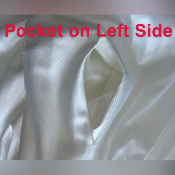 Altar’d State Kylen White Satin Lace Up Back Mini Strappy Dress - Picture 8 of 10